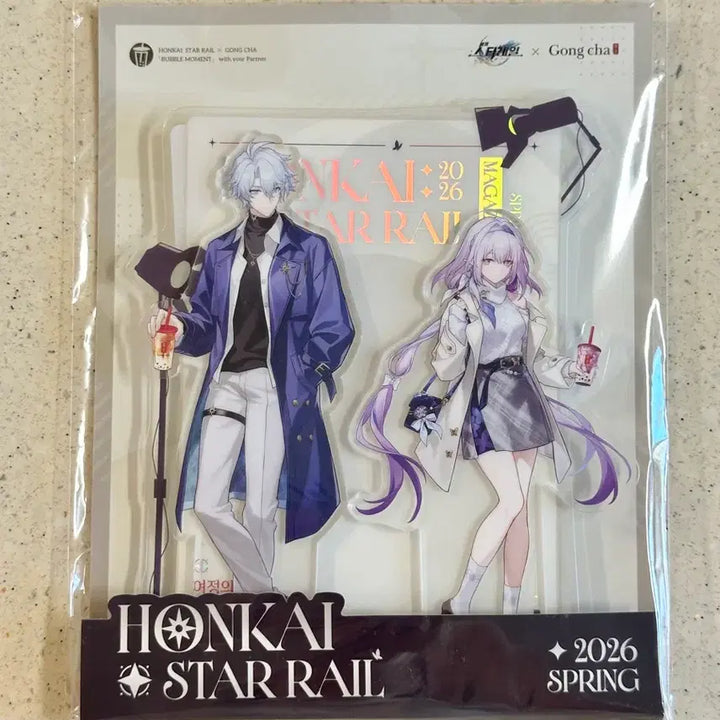 [BUNJANG] Gong Cha x Honkai: Star Rail Paimon &amp; Caelus Acrylic Diorama / [공차 X 붕괴:스타레일] 파이논&amp;카스토리스 아크릴 디오라마