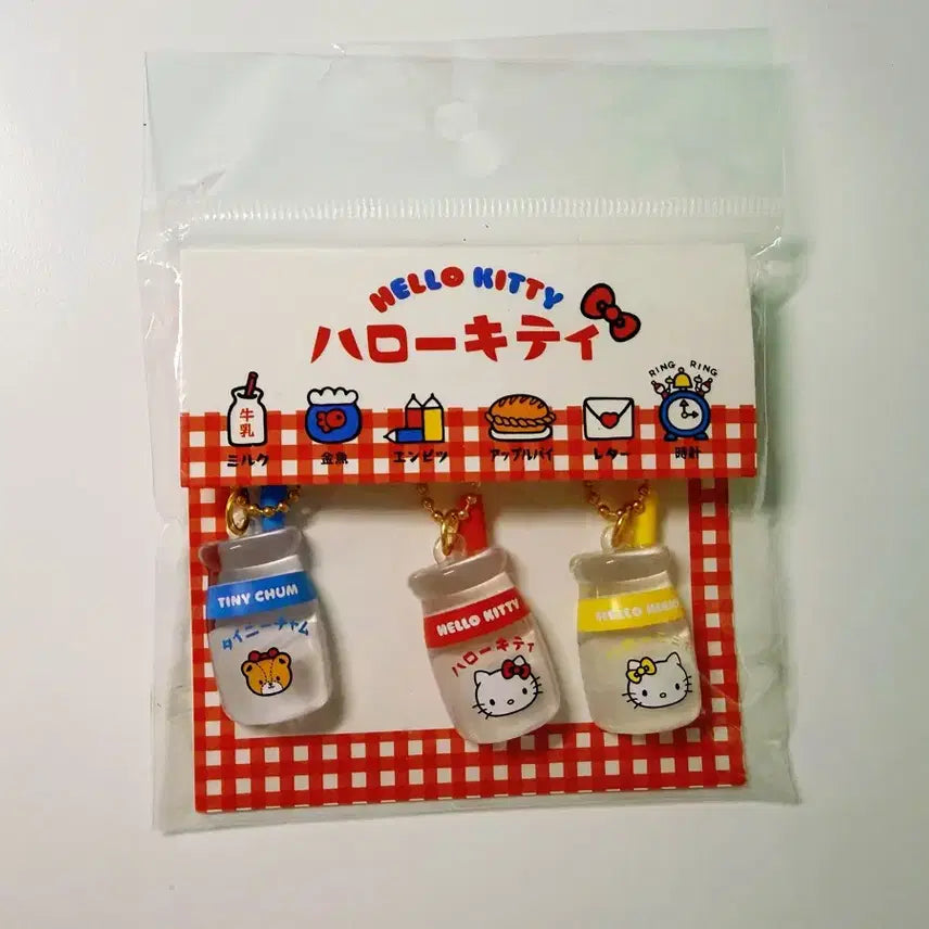 [BUNJANG] Hello Kitty Milk Bottle Strap Set / 헬로키티스트랩 우유병 키티 세트