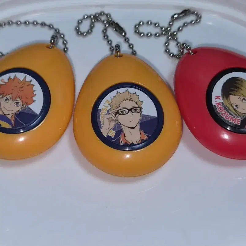 [BUNJANG] Haikyuu!! Voice Egg Keyring (Hinata, Tsukishima, Kageyama) / 하이큐 보이스 에그 키링(히나타, 츠키, 켄마)