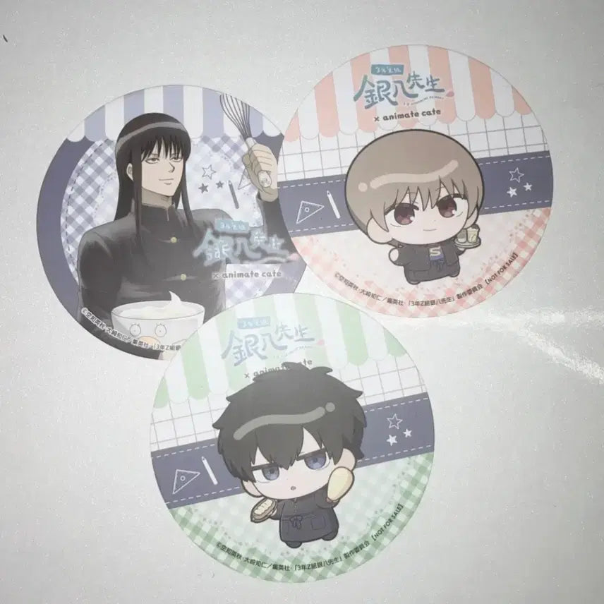 [BUNJANG] Gintama x San Gatsu Collaboration Cafe Coaster Set (Katsura, Hijikata, Sougo) / 은혼 삼젯 콜라보 카페 코스터 카츠라 히지카타 소고