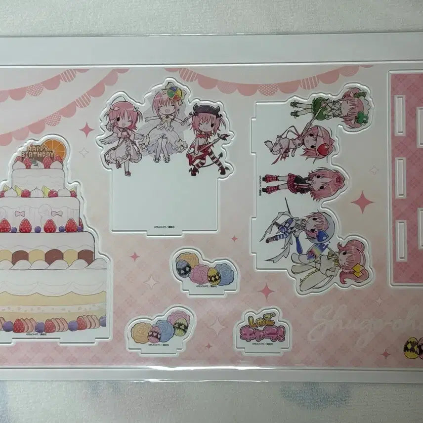 [BUNJANG] Shugo Chara! Amu Hinamori Premium Birthday Acrylic Diorama Plate Stand / 캐릭캐릭체인지 캐캐체 아무 프리미엄 생일 아크릴 디오라마 플레이트 스탠드