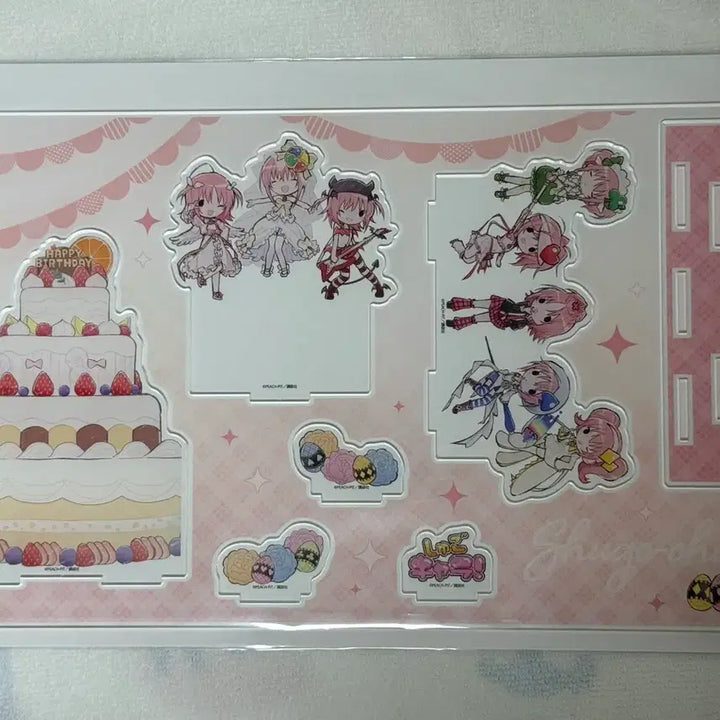 [BUNJANG] Shugo Chara! Amu Hinamori Premium Birthday Acrylic Diorama Plate Stand / 캐릭캐릭체인지 캐캐체 아무 프리미엄 생일 아크릴 디오라마 플레이트 스탠드