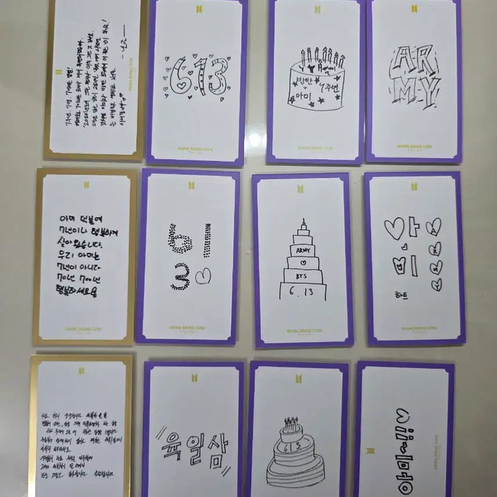 [BUNJANG] BTS 7th Anniversary Handwritten Trading Card Set / 방탄소년단 7주년 트레카 드볼 양도