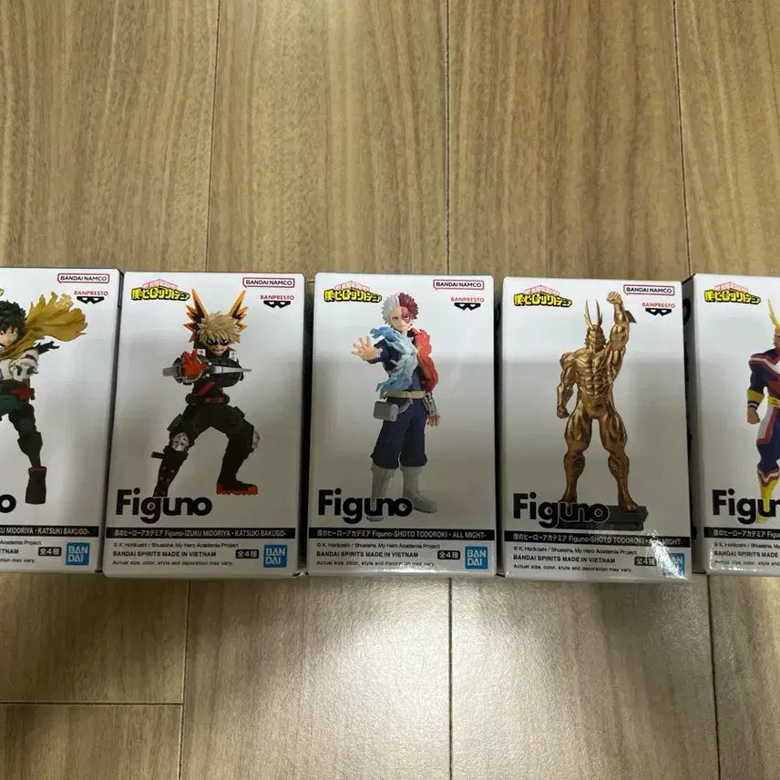 [BUNJANG] My Hero Academia 5-Figure Set (Sealed) / 미개봉)나의 히어로 아카데미아 피규노 피그노 5종 세트