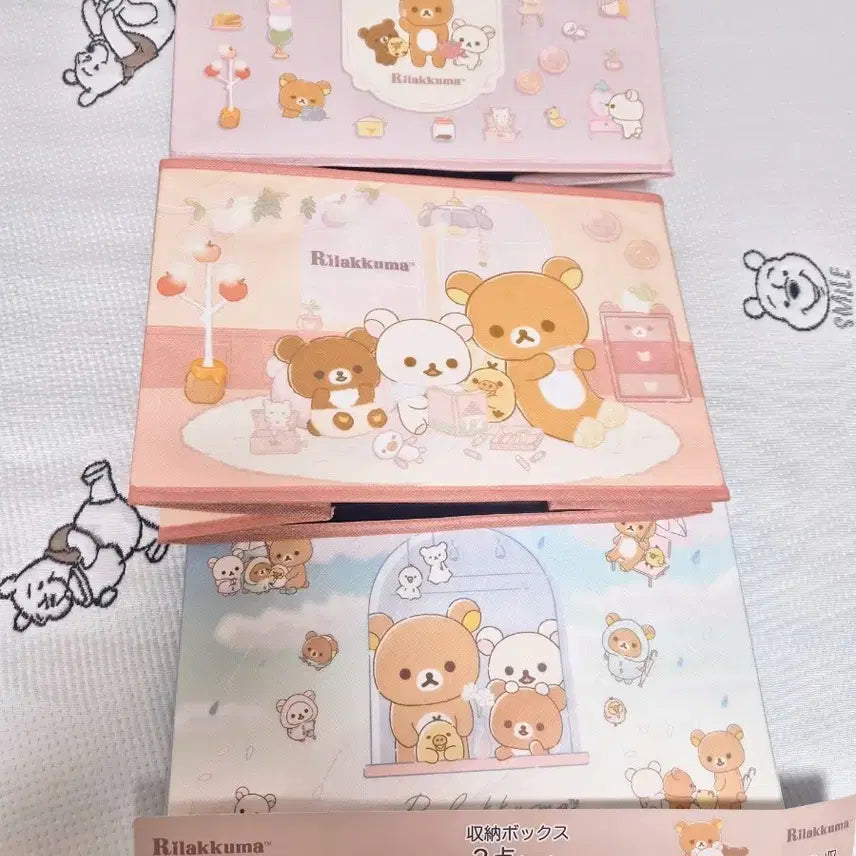 [BUNJANG] Rilakkuma Storage Box Set (3 Types) - New Japanese Product / 리락쿠마 보관함 3종세트(일본새상품)