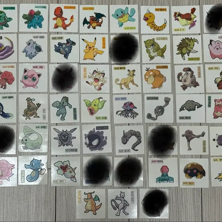 [BUNJANG] 2009 Shiny Pokémon Ttibu Seal Sticker Set / 2009 샤니 포켓몬 띠부씰