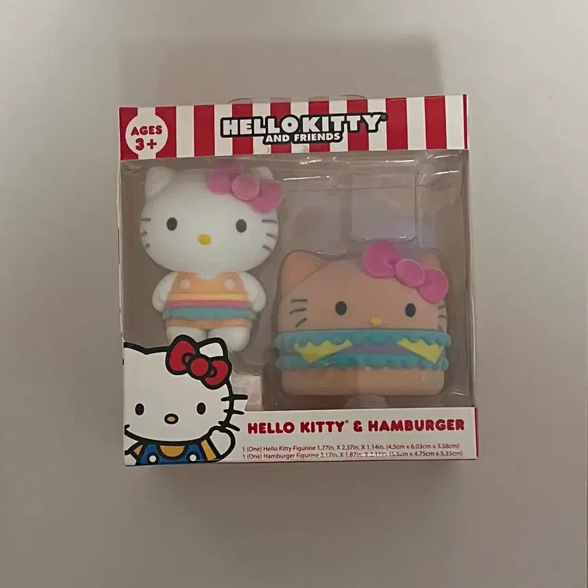 [BUNJANG] Hello Kitty Hamburger Figure Set (New) / 키티 햄버거 피규어(새상품)
