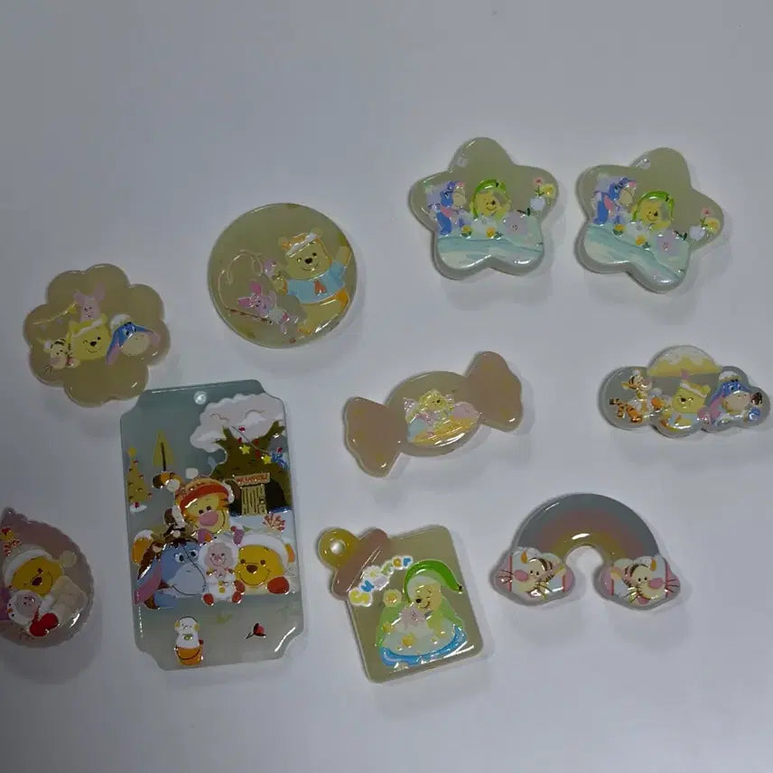 [BUNJANG] Winnie the Pooh Bear Bead Pendant Set / 곰돌이 푸우 비즈 팬던트 세트