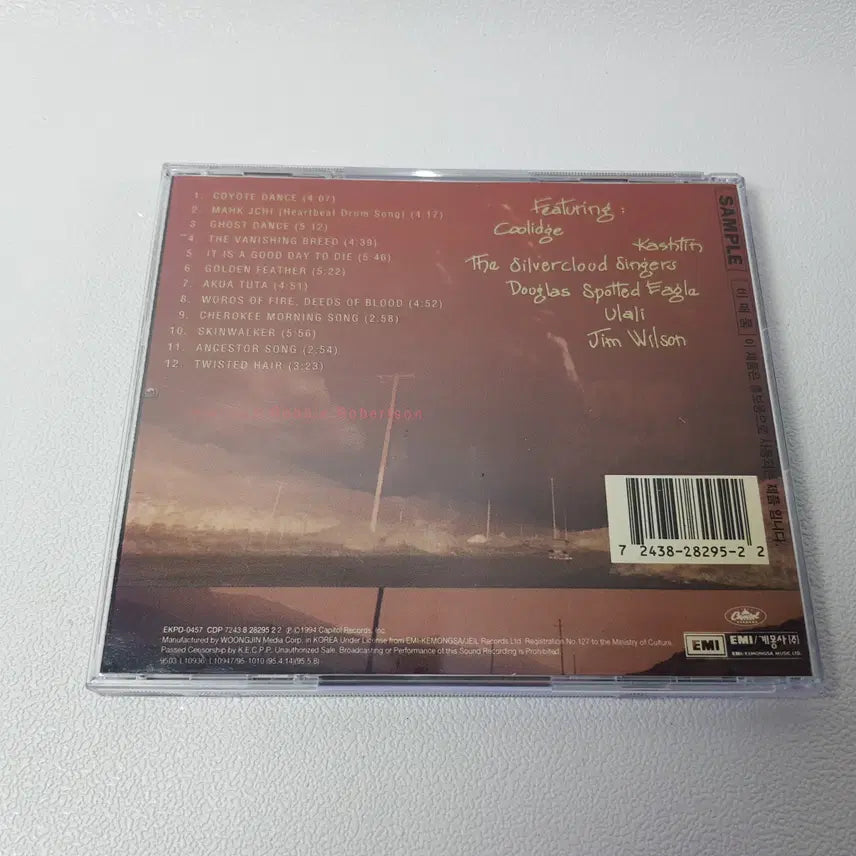 [BUNJANG] Robbie Robertson Music For The Native Americans Korean Licensed Sample CD / 로비 로버트슨 Music For The Native Americans 국내 라이선스 샘플반 CD
