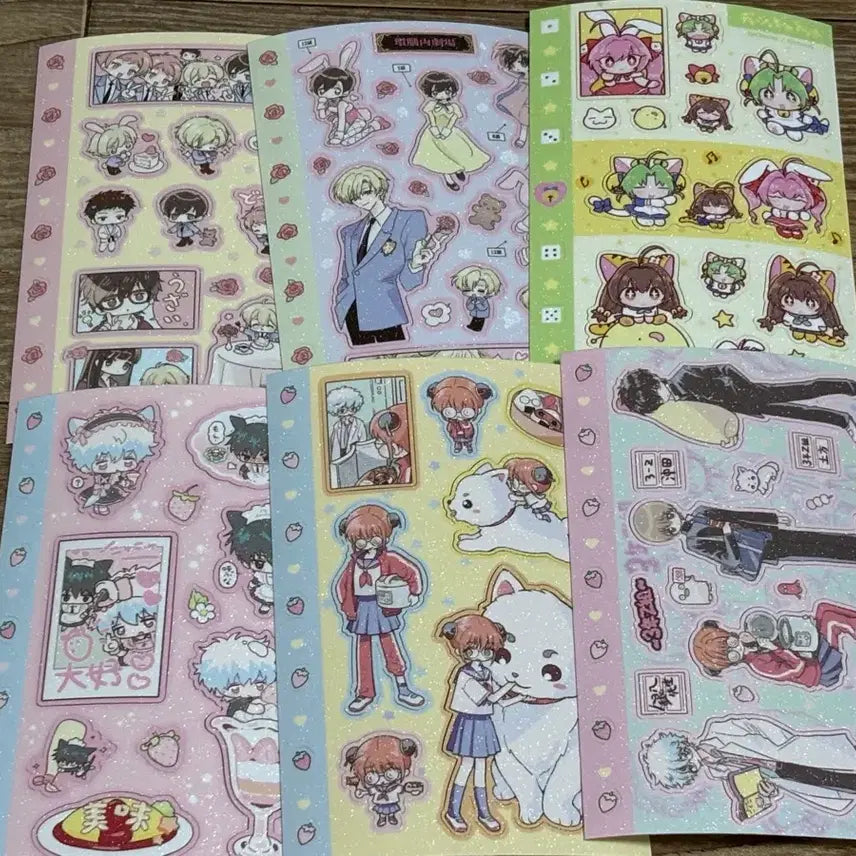 [BUNJANG] Kimi Gintama &amp; Ouran High School Host Club &amp; Di.Gi.Charat Sticker Bundle Set / 키미 님 은혼 오란고교 디지캐럿 스티커 일괄