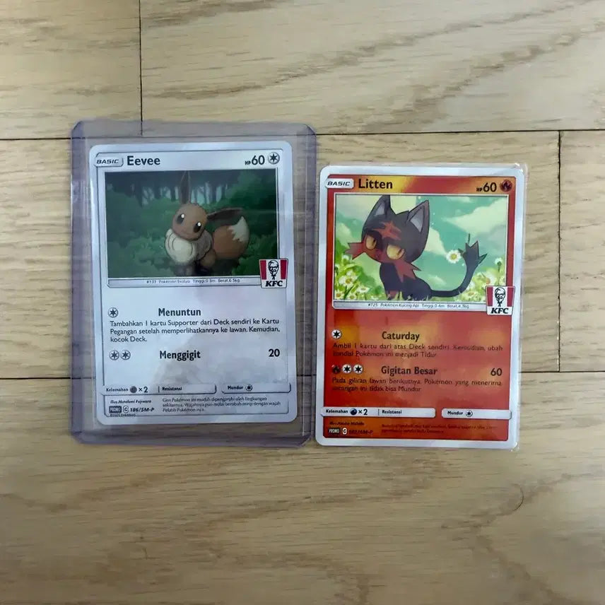 [BUNJANG] North American Pokemon Card KFC Eevee &amp; Litten / 택포3.5) 북미 포켓몬카드 kfc 이브이, 냐오불 판매합니다