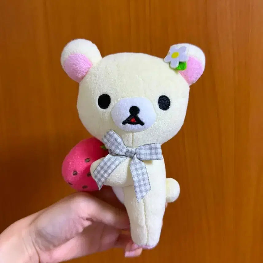 [BUNJANG] Classic Strawberry Rilakkuma Plush Doll / 고전 딸기 리본 코리락쿠마 인형