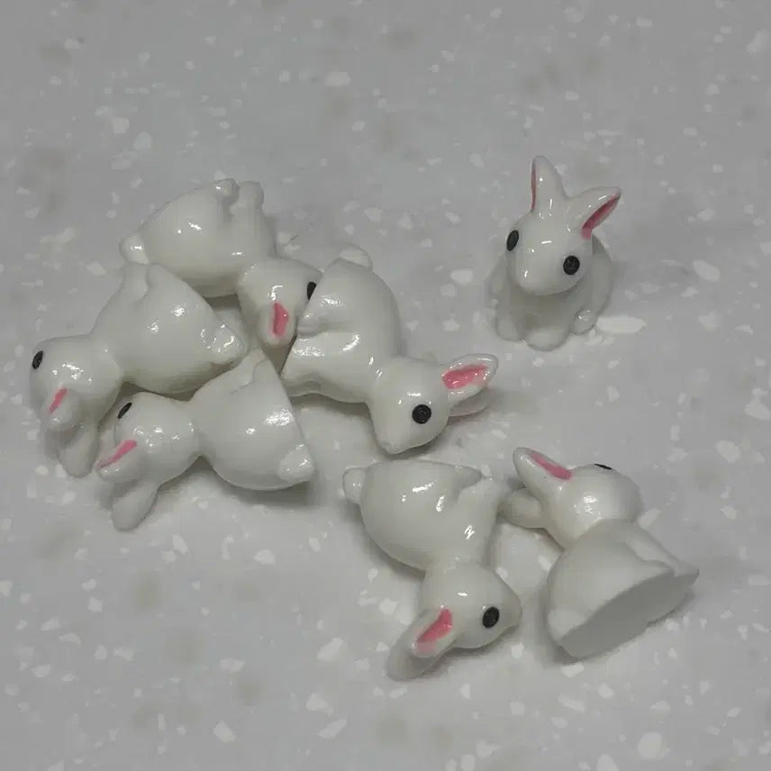 [BUNJANG] Mini Rabbit Rainmol 7-Piece Set Plush Accessory / 인형 누이 소품 미니토끼 레인몰 7개 세트