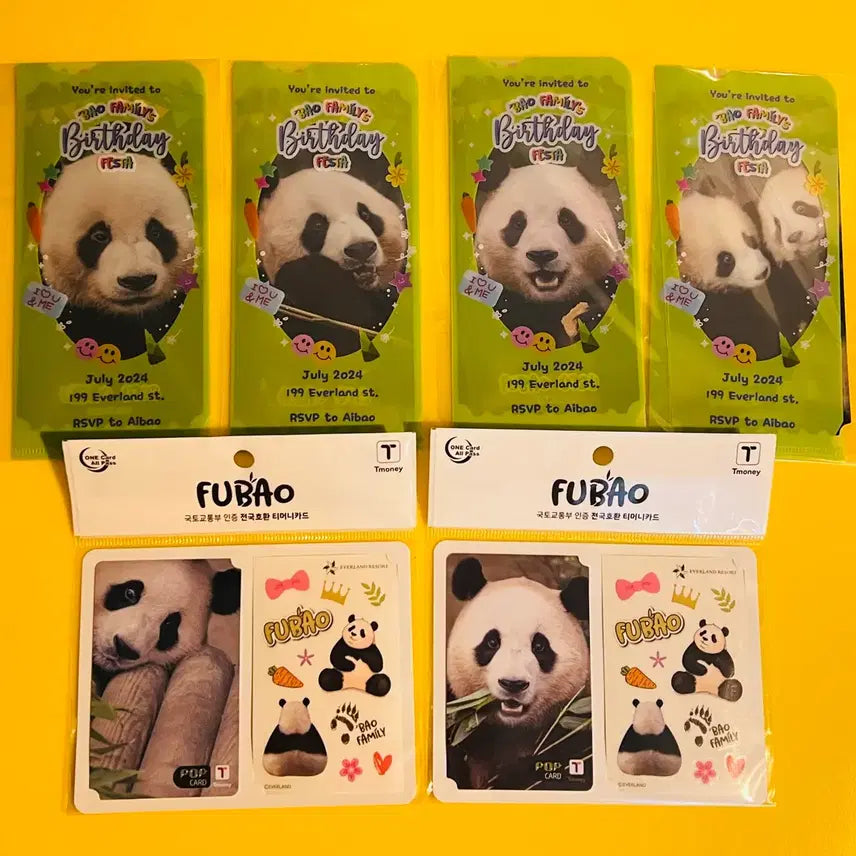 [BUNJANG] Fu Bao Birthday Traffic Card Bundle / 푸바오 생일카드 교통카드