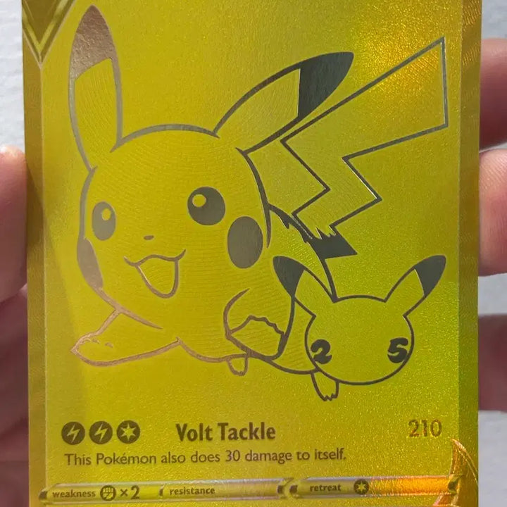[BUNJANG] Pokemon TCG North American Edition 25th Anniversary Golden Pikachu Single Card / 포켓몬카드 북미판 25주년 골든피카츄 골드피카츄