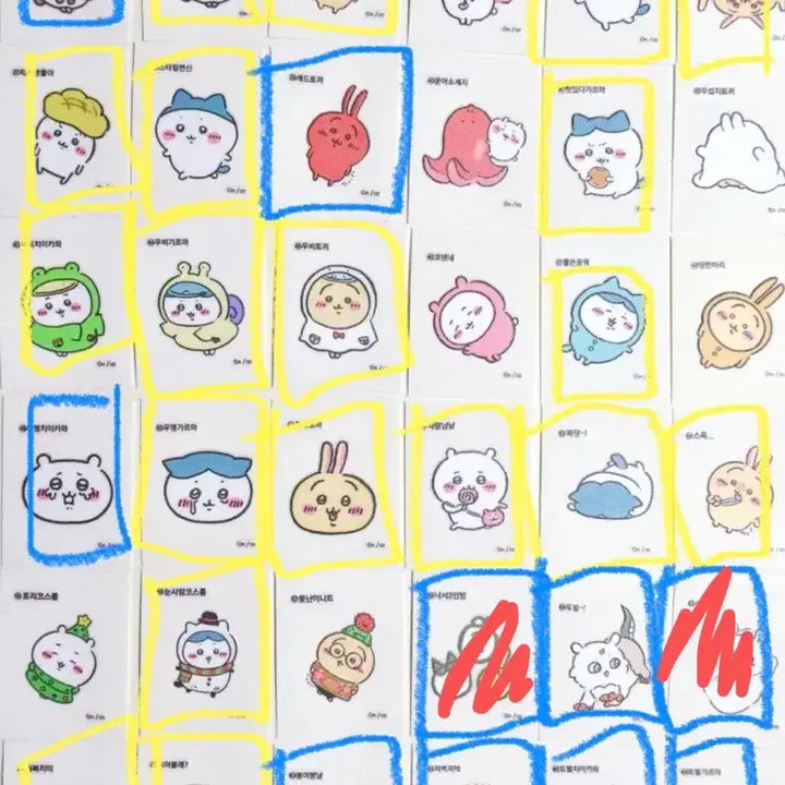[BUNJANG] Chiikawa Retro Tteu-seal Stickers - Series 1, 2, 3 / 치이카와 레트로 띠부씰 스티커 1,2,3탄