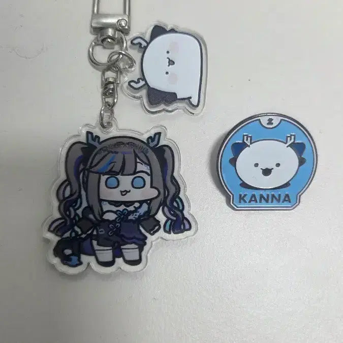[BUNJANG] Airi Kanna Chijik Pop-up Badge &amp; Keyring Set / 아이리 칸나 치지직 팝업 뱃지, 키링 세트