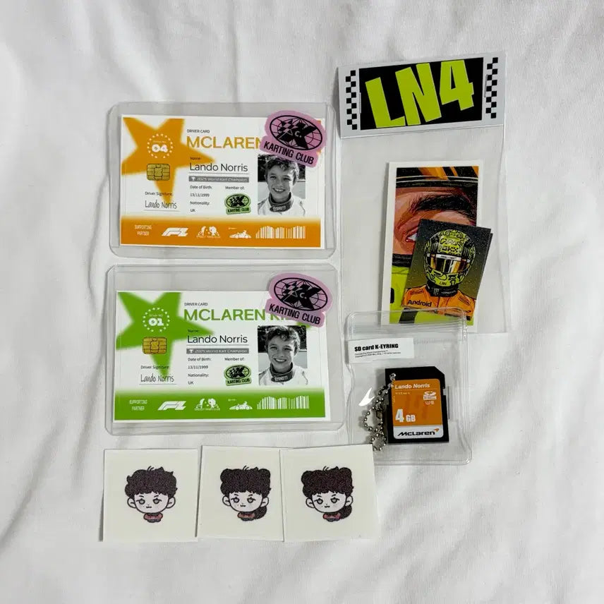 [BUNJANG] F1 McLaren Lando Norris Acrylic Keychain &amp; Sticker Set / f1 맥라렌 란도 랜도 노리스 아크릴 키링 스티커 양도합니다 유니폼 터보어택 레고 부라고 핫휠 탑스 카드
