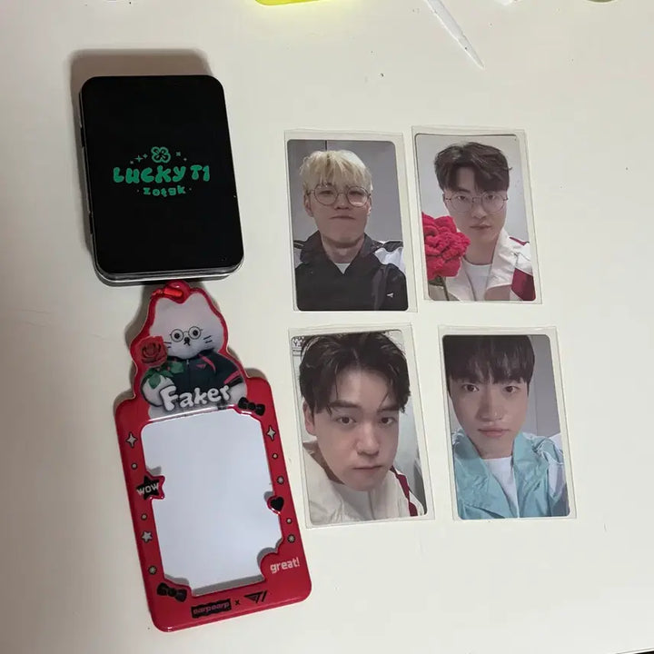 [BUNJANG] Lucky T1 Photocard + Tin Case + Faker Photocard Holder Bundle Set / 럭키티원 포카+틴케이스+페이커 포카홀더