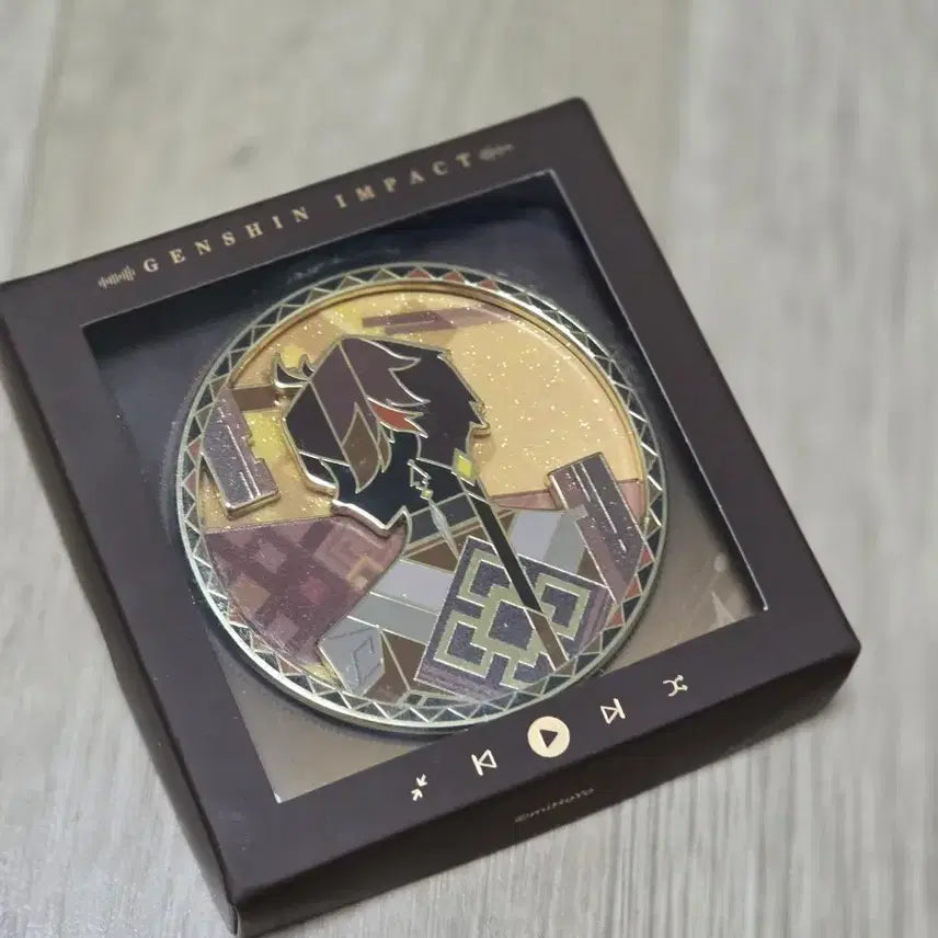 [BUNJANG] Genshin Impact Zhongli Metal Can Badge / 원신 종려 메탈 캔뱃지