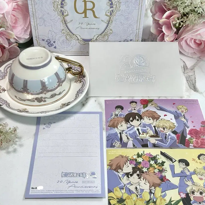 [BUNJANG] Ouran High School Host Club 20th Anniversary Tea Cup Set / 오란고교 20주년 찻잔 세트 (상자 하자O)
