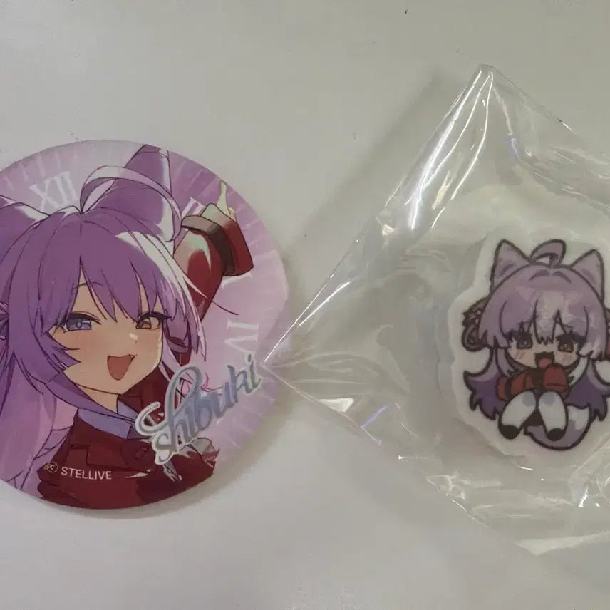 [BUNJANG] Shibuki Goods Badge + Acrylic Keyring Bundle Set / 시부키 굿즈 뱃지 + 아크릴 키링 일괄