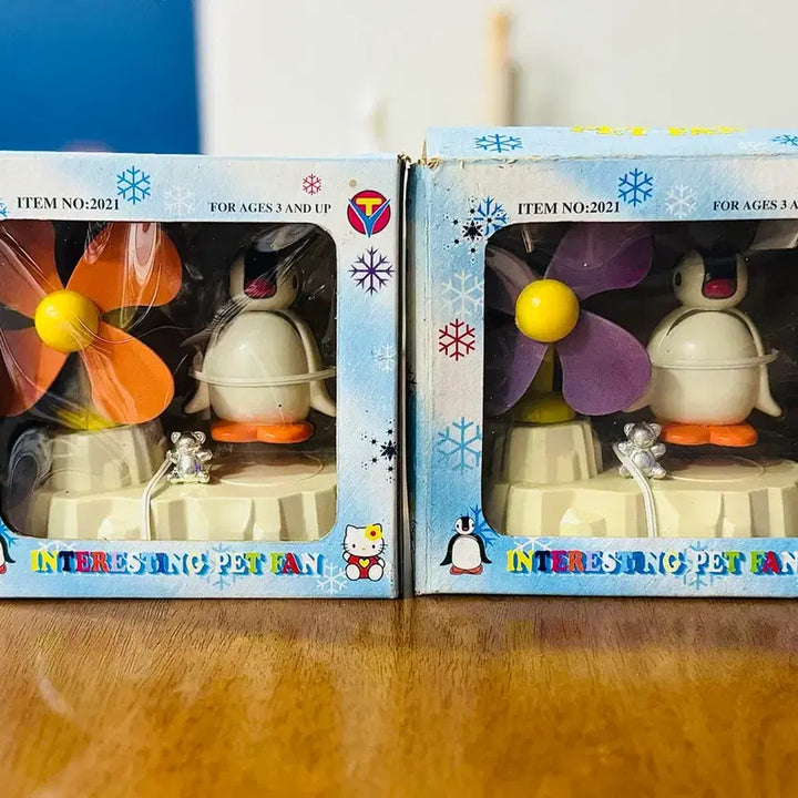 [BUNJANG] Classic Pingu Mini Fan (2 Types) / 고전 핑구 미니 선풍기 2종