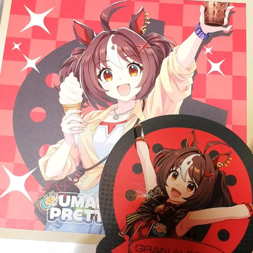 [BUNJANG] Uma Musume Gran Allegria Collaboration Cafe Special Acrylic Board and Coaster / 우마무스메 콜라보카페 특전 색지, 코스터 그란 알레그리아
