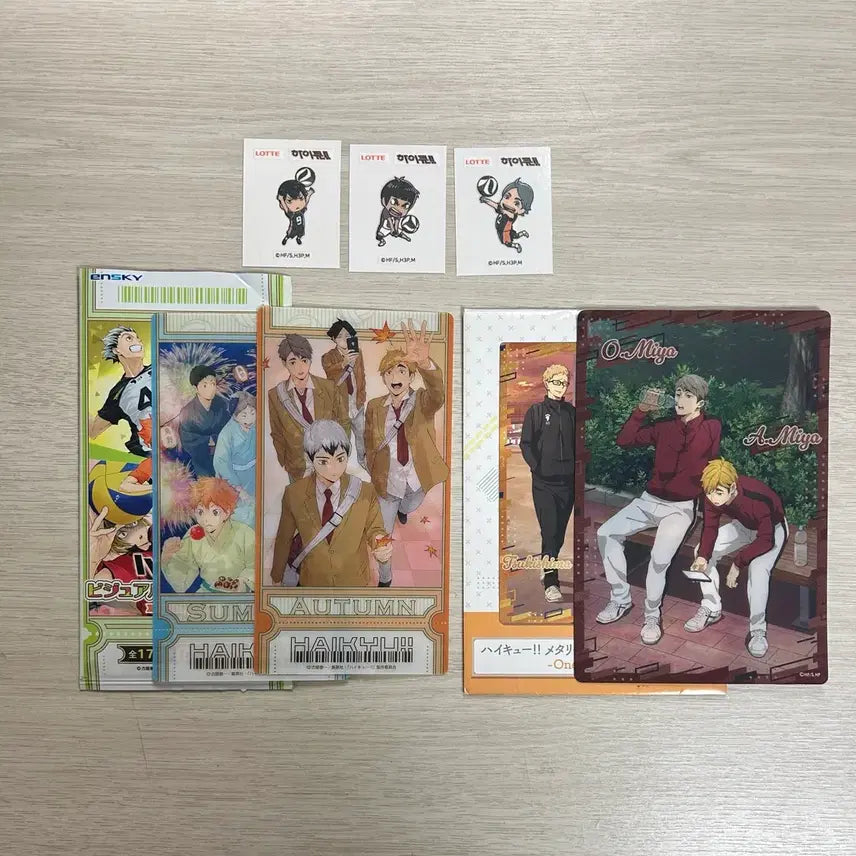 [BUNJANG] Haikyu!! Stickers Clear Cards Bundle Set / 하이큐!! 띠부씰 클리어 카드 일괄