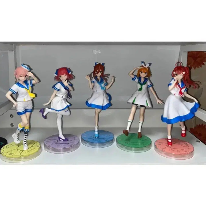 [BUNJANG] The Quintessential Quintuplets Marine Look Figures Bundle Set (4 Boxes Included, 1 Box Missing) / (5개일괄) 5등분의신부 마린룩 피규어(박스4개O,박스1개X)