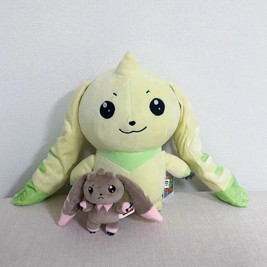 [BUNJANG] Digimon Terriermon Plush + Keychain Set (Lopmon or Terriermon) / 디지몬 인형 테리어몬 인형 + 키링(로프몬or테리어몬 택1)