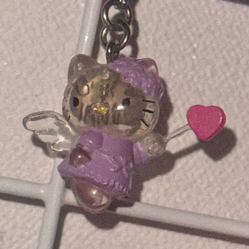 [BUNJANG] Hello Kitty Transparent Angel Kitty Strap Charm / 고전 키티 투명 엔젤 키티 스트랩 알맹이 킽스