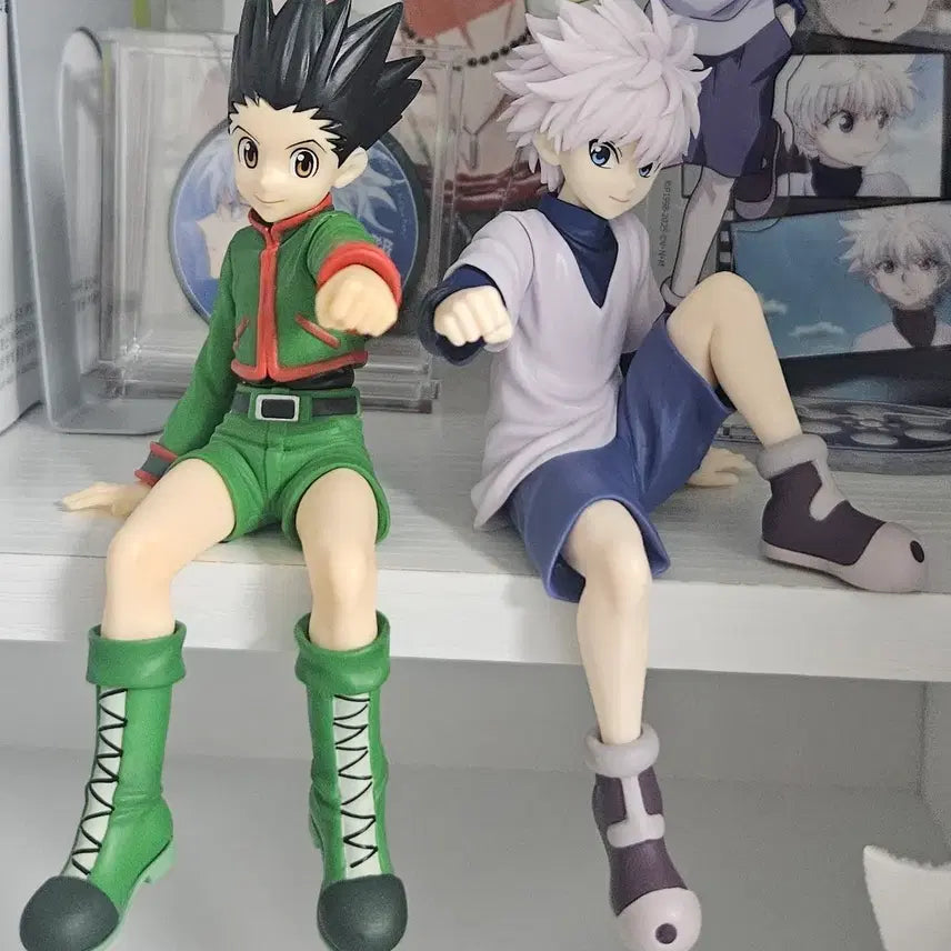 [BUNJANG] Hunter x Hunter Gon &amp; Killua Noodle Stopper Figure Bundle Set / 아르카 가챠 덤) 헌터헌터 곤 키르아 누들스토퍼 피규어 일괄