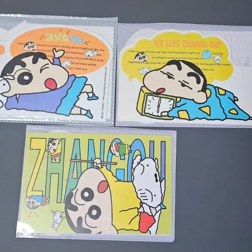 [BUNJANG] Crayon Shin-chan (ZHANG-GU) Official Licensed Vintage Postcard Set (6 Types) / 1992년 우스이 요시토 정식 라이선스 <짱구는 못말려(ZHANG-GU)> 빈티지 엽서 6종