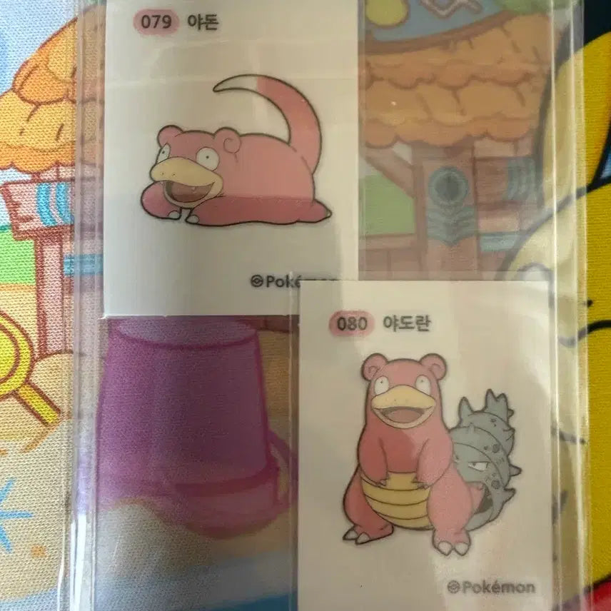 [BUNJANG] Pokemon Sticker Set - Slowpoke &amp; Slowbro Bundle / 포켓몬스터 띠부씰 - 야돈, 야도란 2종 일괄