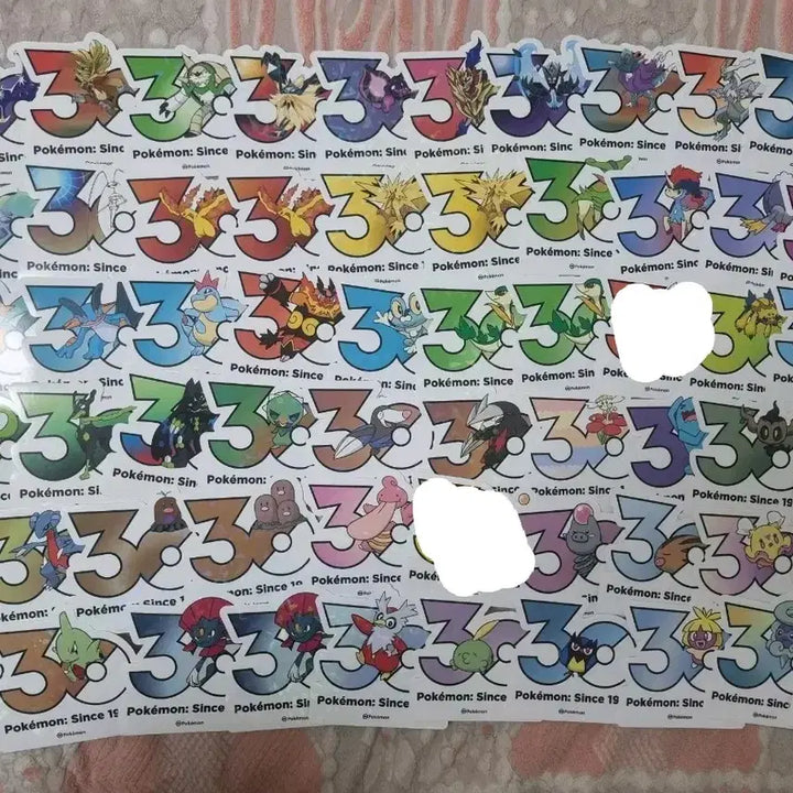 [BUNJANG] Pokemon 30th Anniversary Sticker Set / 포켓몬스터 30주년 스티커 원가판매합니다!