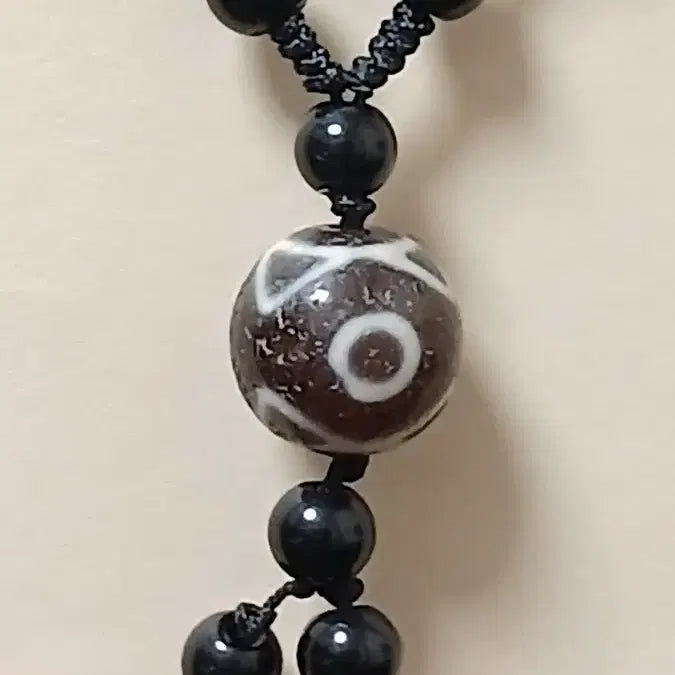 [BUNJANG] Tibetan Dzi Bead Amulet Necklace / 티벳 천주 호신용 목걸이