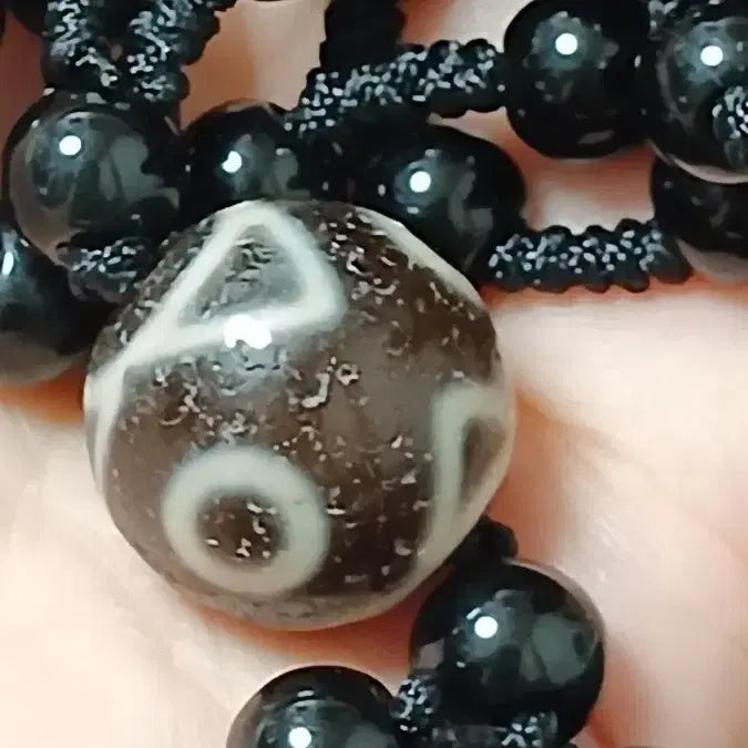 [BUNJANG] Tibetan Dzi Bead Amulet Necklace / 티벳 천주 호신용 목걸이
