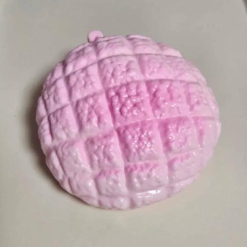[BUNJANG] Pink Melon Bread Crunch Slimey Hair Clip / [현물] 핑크 메론빵 크런치 슬랑이
