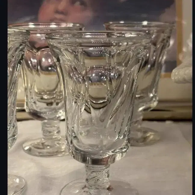 [BUNJANG] Vintage Antique Glass Set (6 pcs) / 빈티지 앤틱 유리잔 6개 세트