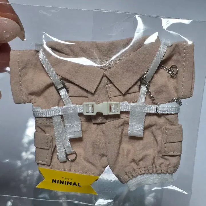 [BUNJANG] Ninimal 10cm Doll Clothing Techwear Set (Beige/Sky) / (일괄/판매) 니니멀 10cm 솜 테크웨어 (베이지/스카이)