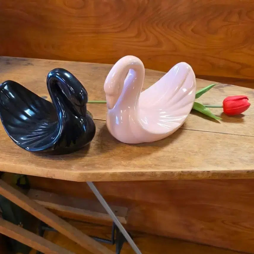 [BUNJANG] Vintage Swan Porcelain Towel Holder / 빈티지 백조 포슬린 수건걸이