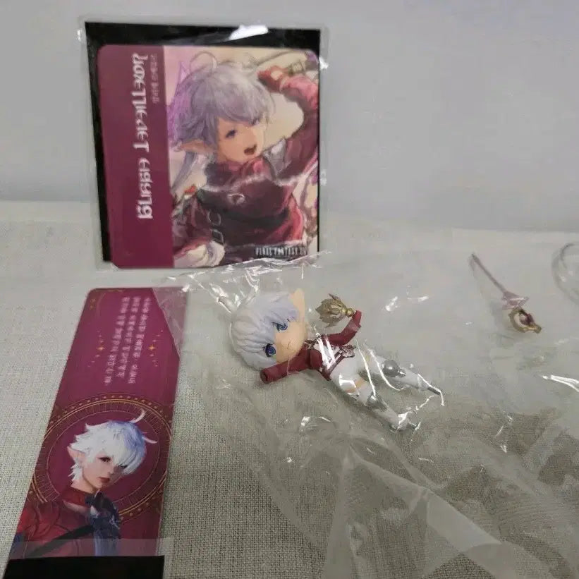 [BUNJANG] Final Fantasy XIV Alisaie Coaster Bookmark Mini Figure Set / 파판14 파이널판타지14 알리제 코스터 책갈피 미니 피규어 세트