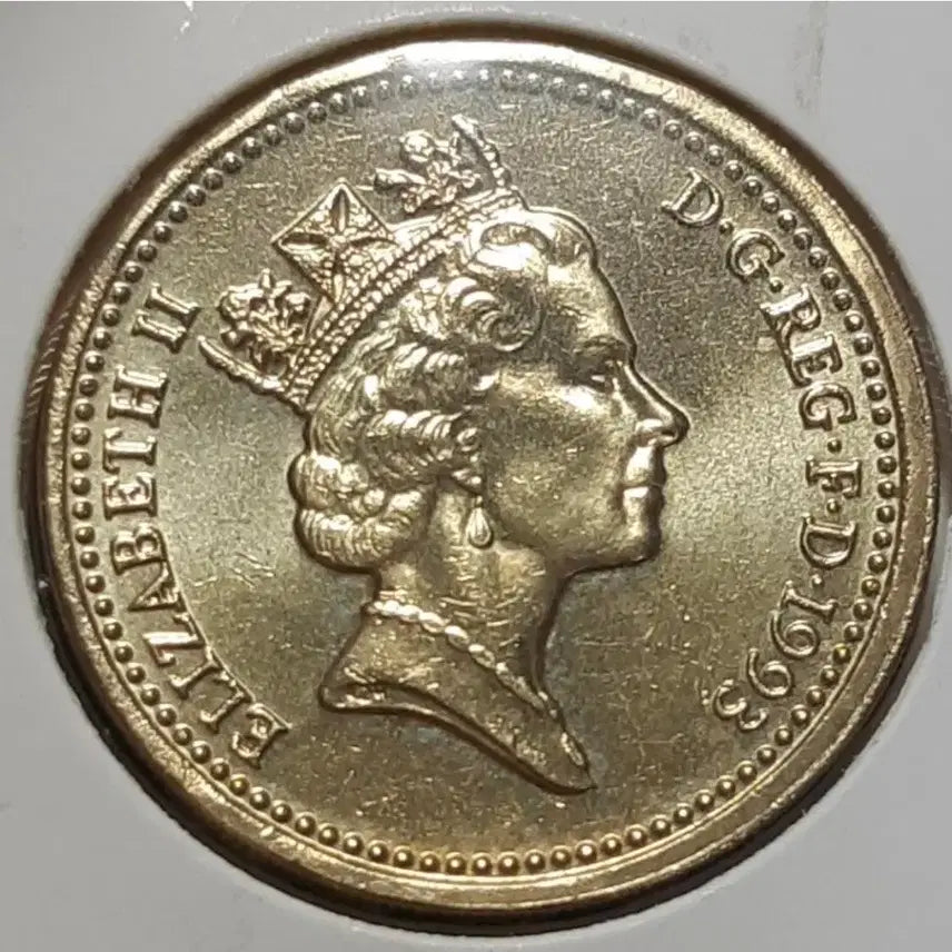 [BUNJANG] 1993 United Kingdom 1 Pound Coin - Uncirculated / 영국 미사용 1993년 1파운드.외국주화 주화 화폐 동전