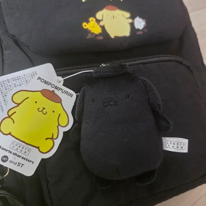 [BUNJANG] Loris Farm Pompompurin Backpack &amp; Mascot Set / 폼폼푸린 백팩 로리즈팜 블랙 폼폼푸린 마스코트 세트