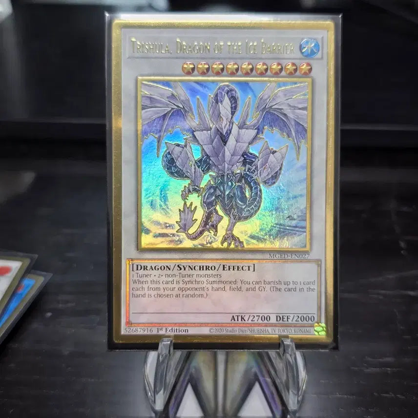 [BUNJANG] Yu-Gi-Oh! Spellbook of the Ice Barrier Trishula Premium Gold Rare English Version / 유희왕 빙결계의 용 트리슈라 프리미엄 골드 레어 영판