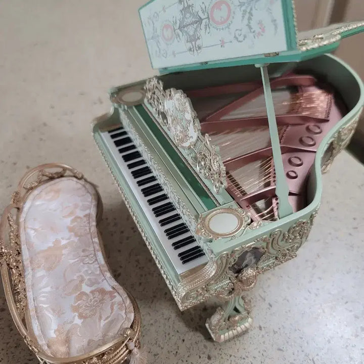 [BUNJANG] Genmu Baroque Style Grand Piano 1/12 Scale Dollhouse Accessory Set / 젠무 바로크 스타일 그랜드피아노 1/12스케일