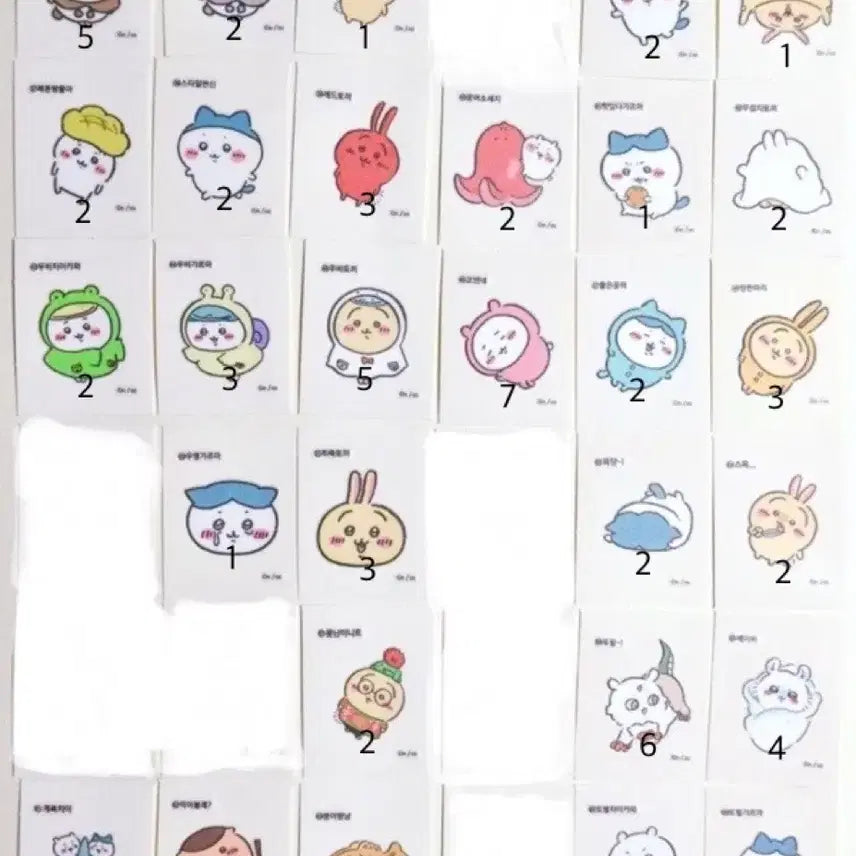 [BUNJANG] Cheekawa Tteokbokki Sticker Collection (Secret, Classic) / 먼작귀 치이카와 띠부씰 시크릿 고전 스티커 교환 1탄 2탄 3탄