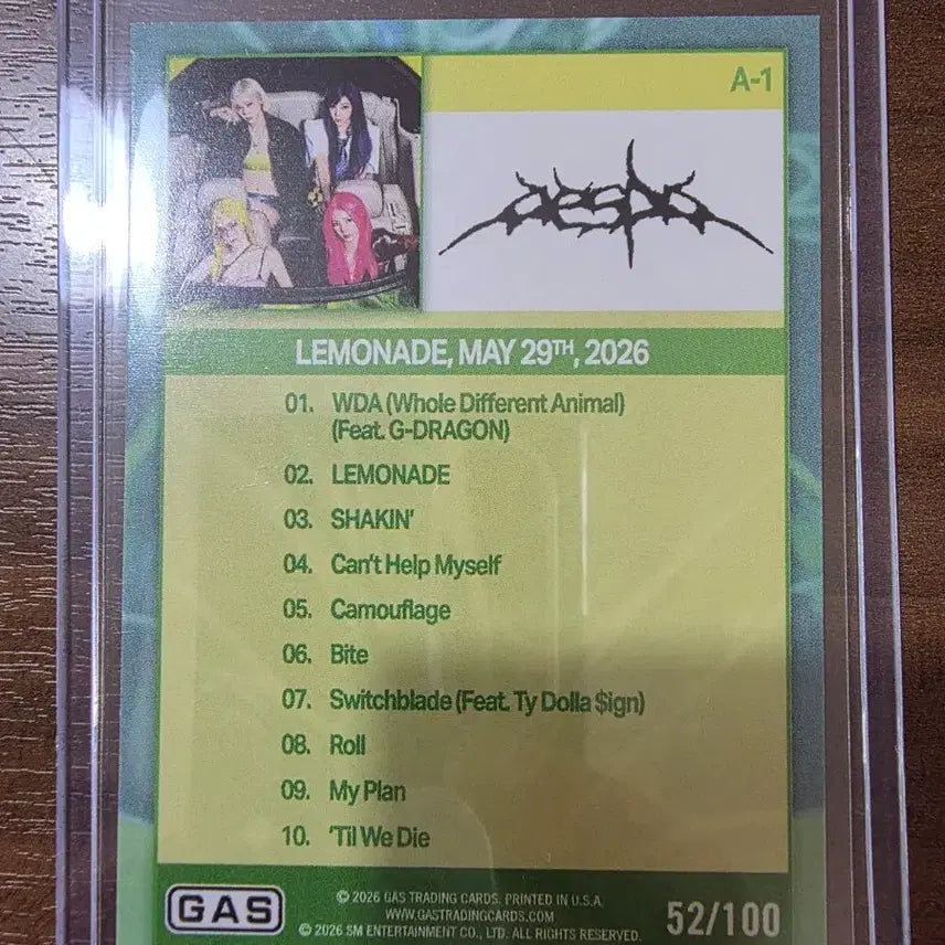 [BUNJANG] Aespa X Gas Trading Card Bronze Foil Member Group / AESPA(에스파) X GAS 카드 멤버 단체 (브론즈 포일)