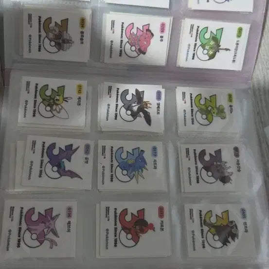 [BUNJANG] Pokemon 30th Anniversary New Logo Seal 45 Types / 포켓몬 띠부씰 30주년 뉴로고씰 45종